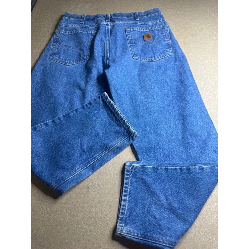Carhartt B17‎ DST Relaxed Fit Straight Leg Jeans Mens 34x28 Blue Denim Workwear